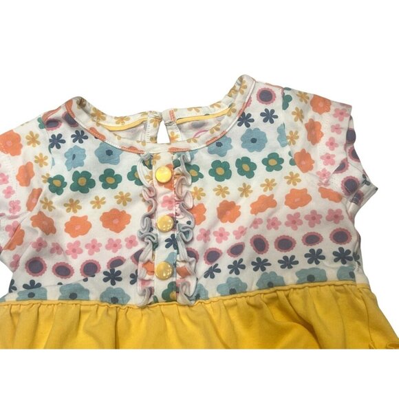 Rufflebutts yellow colorful ruffle bubble romper size 6-12 months - Picture 3 of 6